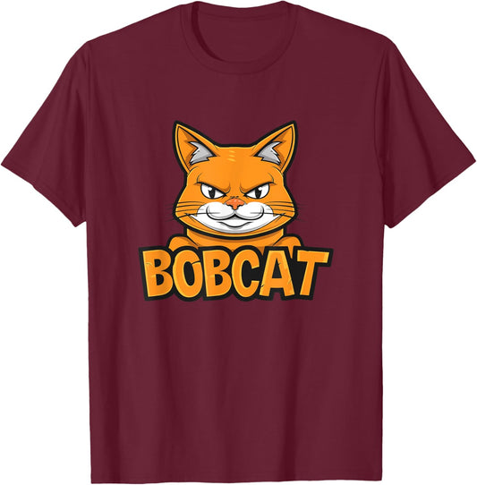 Nice Bobcat Costume for Boys and Girls T-Shirt - T-Shirt | Maroon