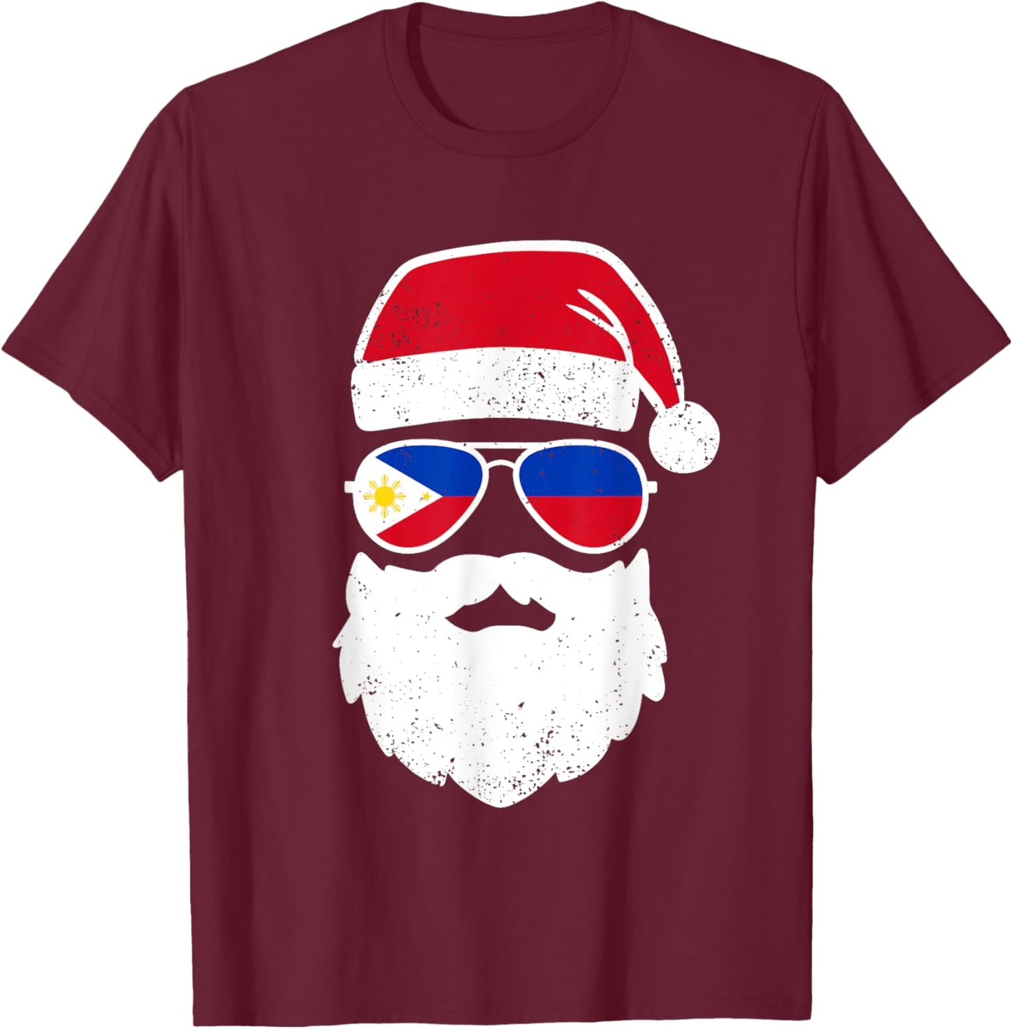 Funny Filipino Christmas Pajama Funny Pinoy Matching Family T-Shirt - T-Shirt | Maroon