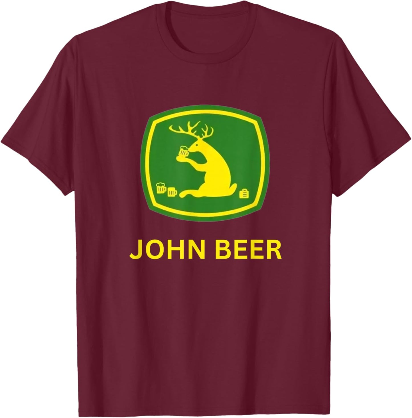 John Beer - Funny T-Shirt - T-Shirt | Maroon
