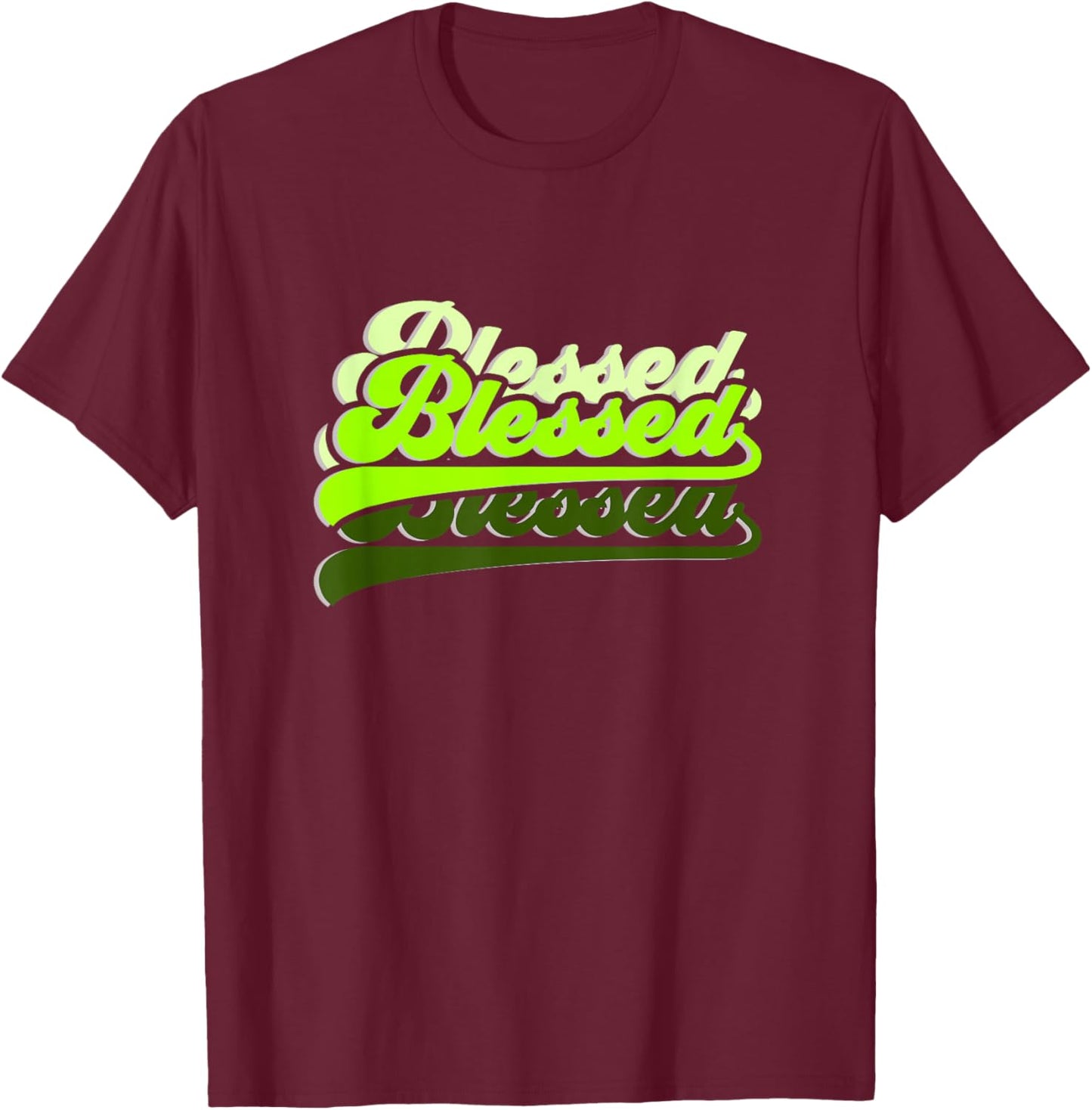 Green Graphic So So Blessed Green Graphic T-Shirt - T-Shirt | Maroon