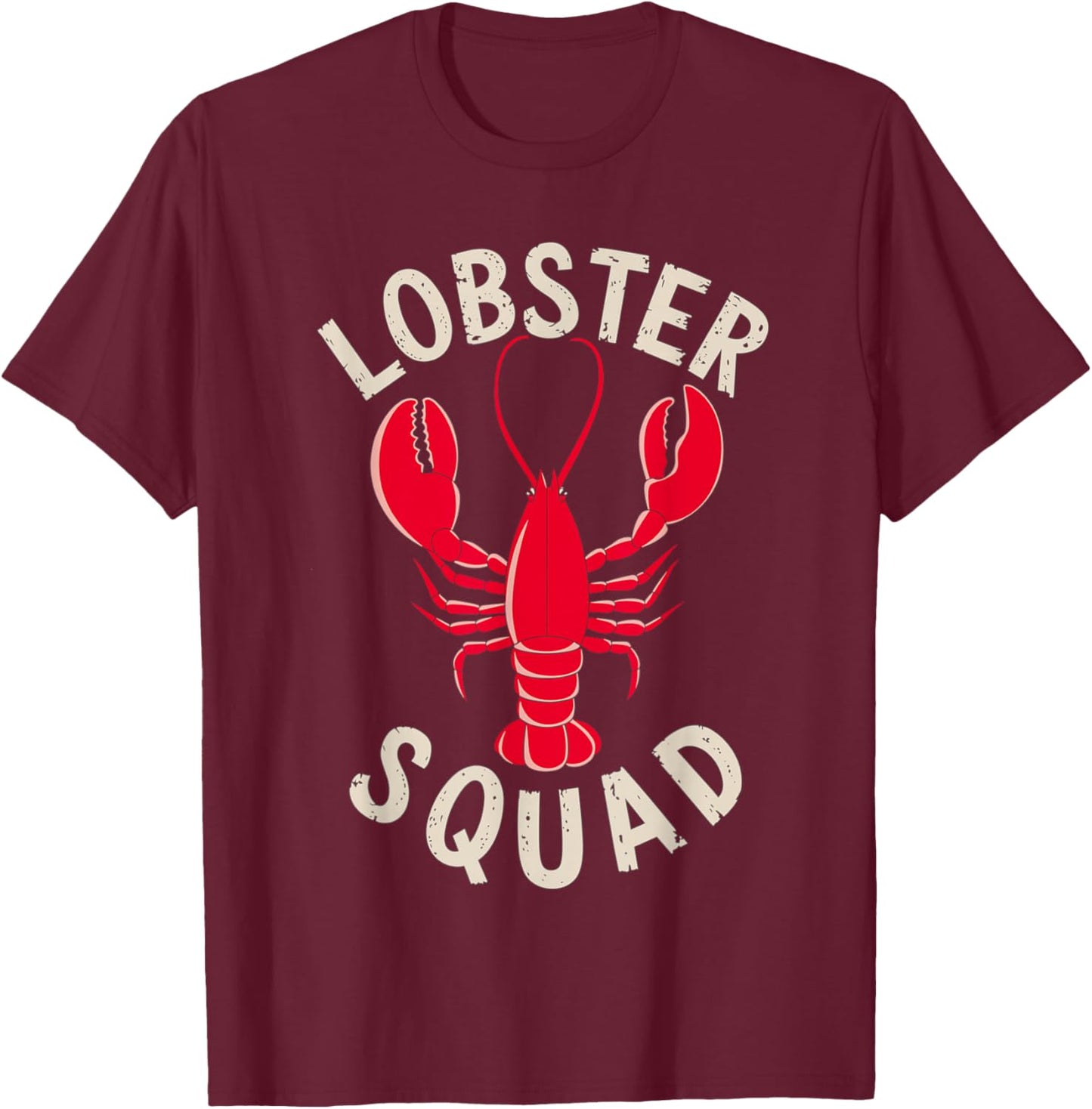 Lobster Squad Festival Party T-Shirt - T-Shirt | Maroon