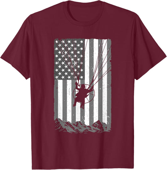 Cool Paramotor Art Women Paragliding Lover Paramotor T-Shirt - T-Shirt | Maroon