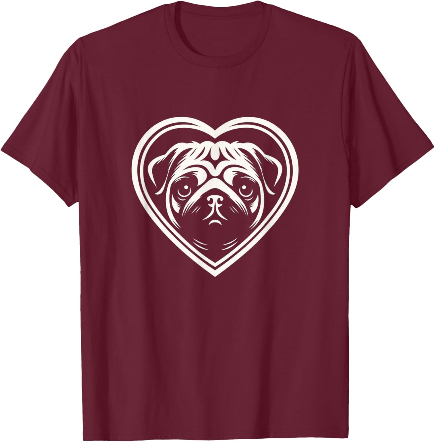 Pug Shirt Girls Pug Breeder Pugs Lover Pug T-Shirt - T-Shirt | Maroon