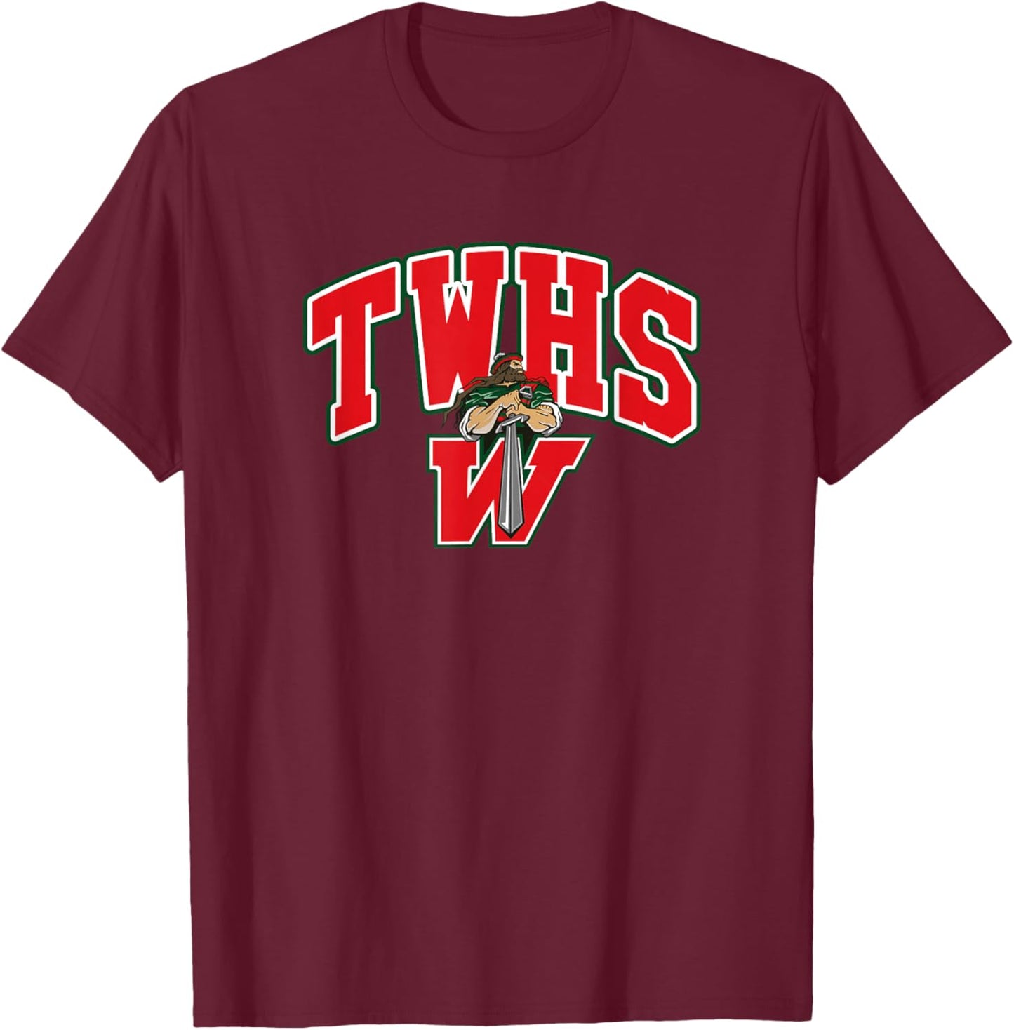 The Woodlands High School Highlanders T-Shirt - T-Shirt | Maroon