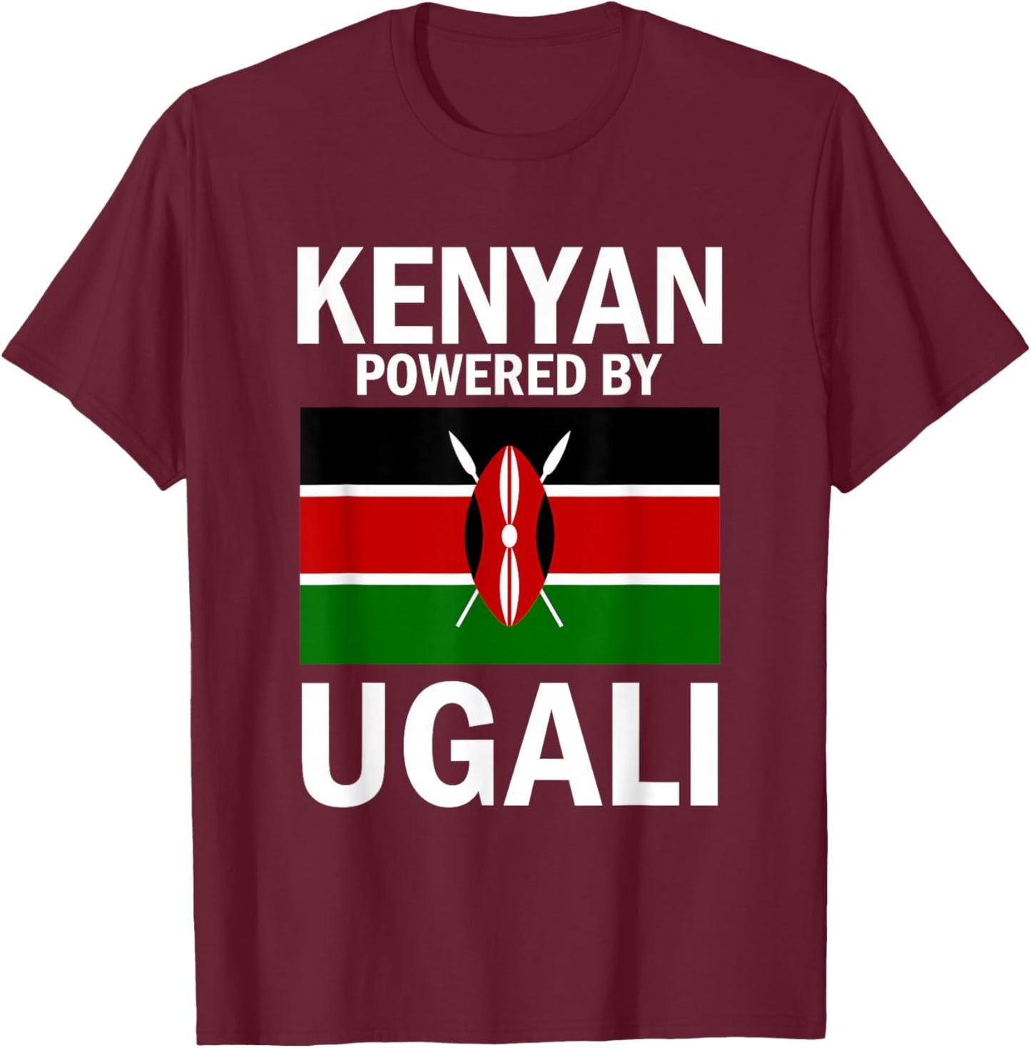 Kenya Kenyan Flag T-Shirt - T-Shirt | Maroon