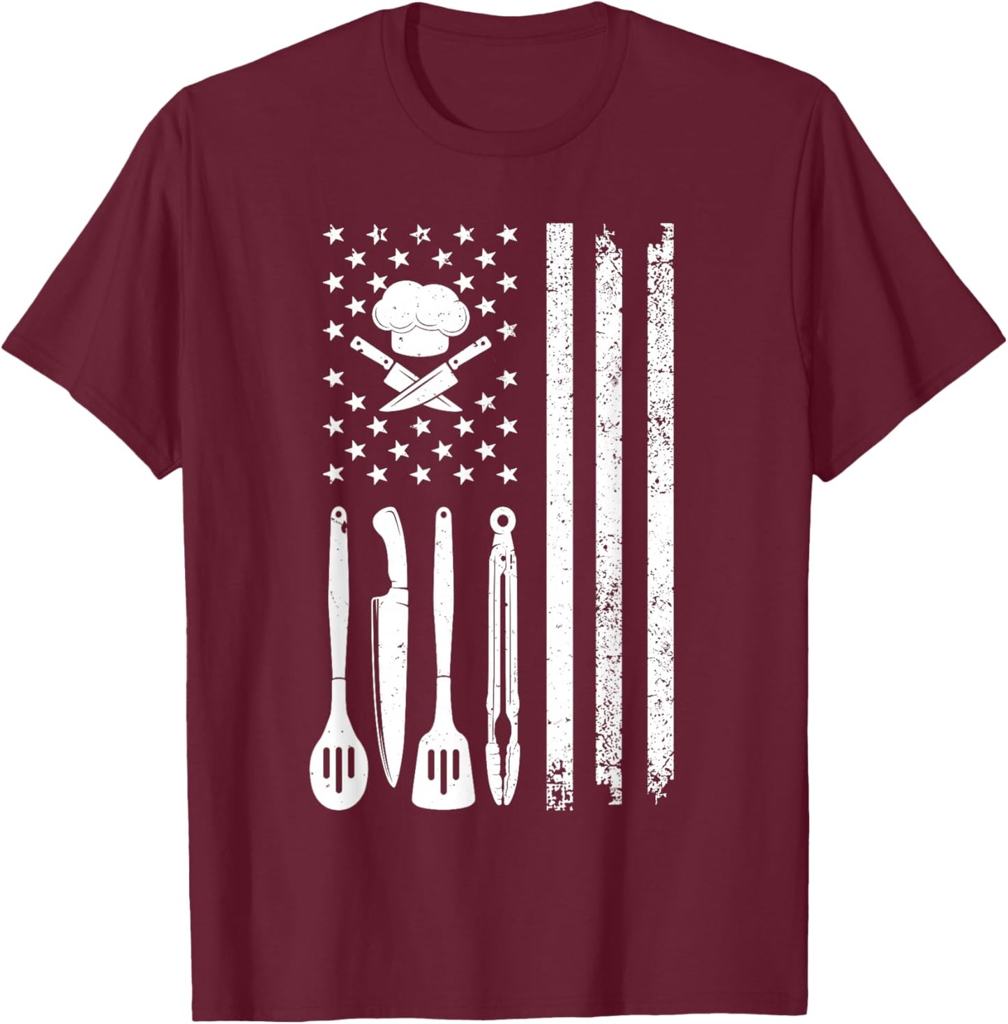 Cool Chef Art Women Restaurant Cook Male Home Chef T-Shirt - T-Shirt | Maroon