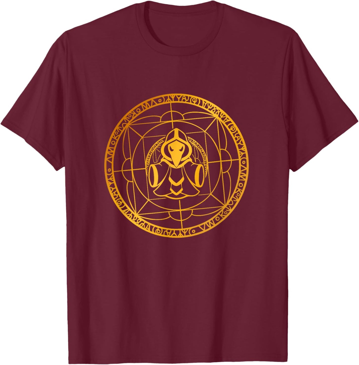 Lunatic Cultist Gold Logo PAPL1096 T-Shirt - T-Shirt | Maroon