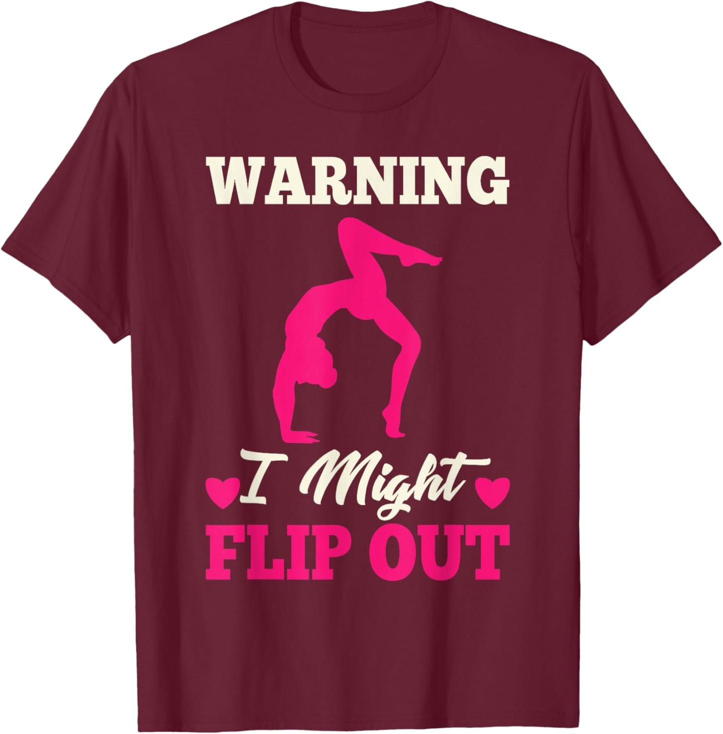 Funny Gymnastics Gift Gymnast Accessories & Stuff Cute Gymnastics Art For Girls Kids Women Tumbling Gymnast T-Shirt - T-Shirt | Maroon