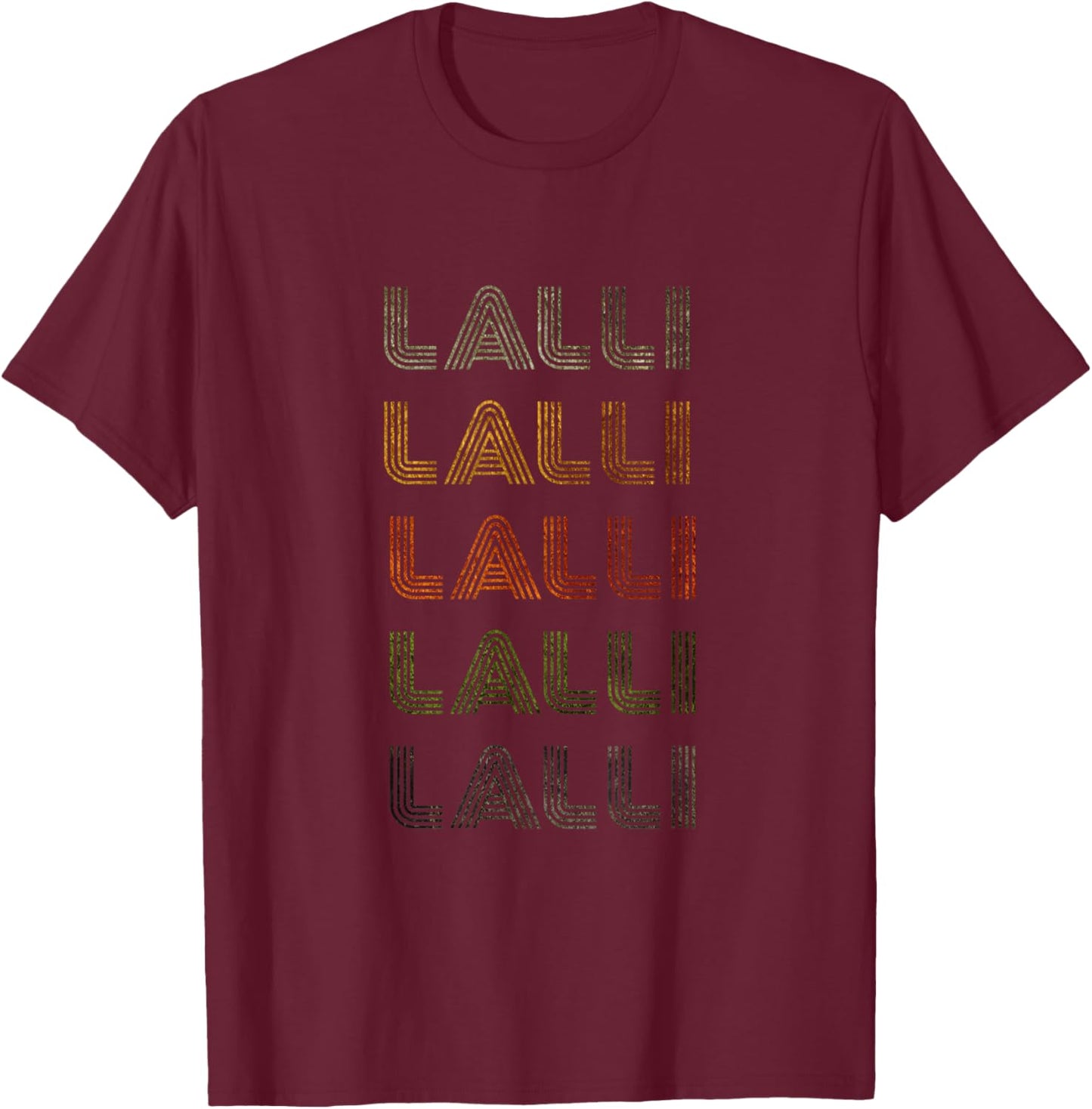 Love Heart Lalli Grunge Vintage Style Black Lalli T-Shirt - T-Shirt | Maroon