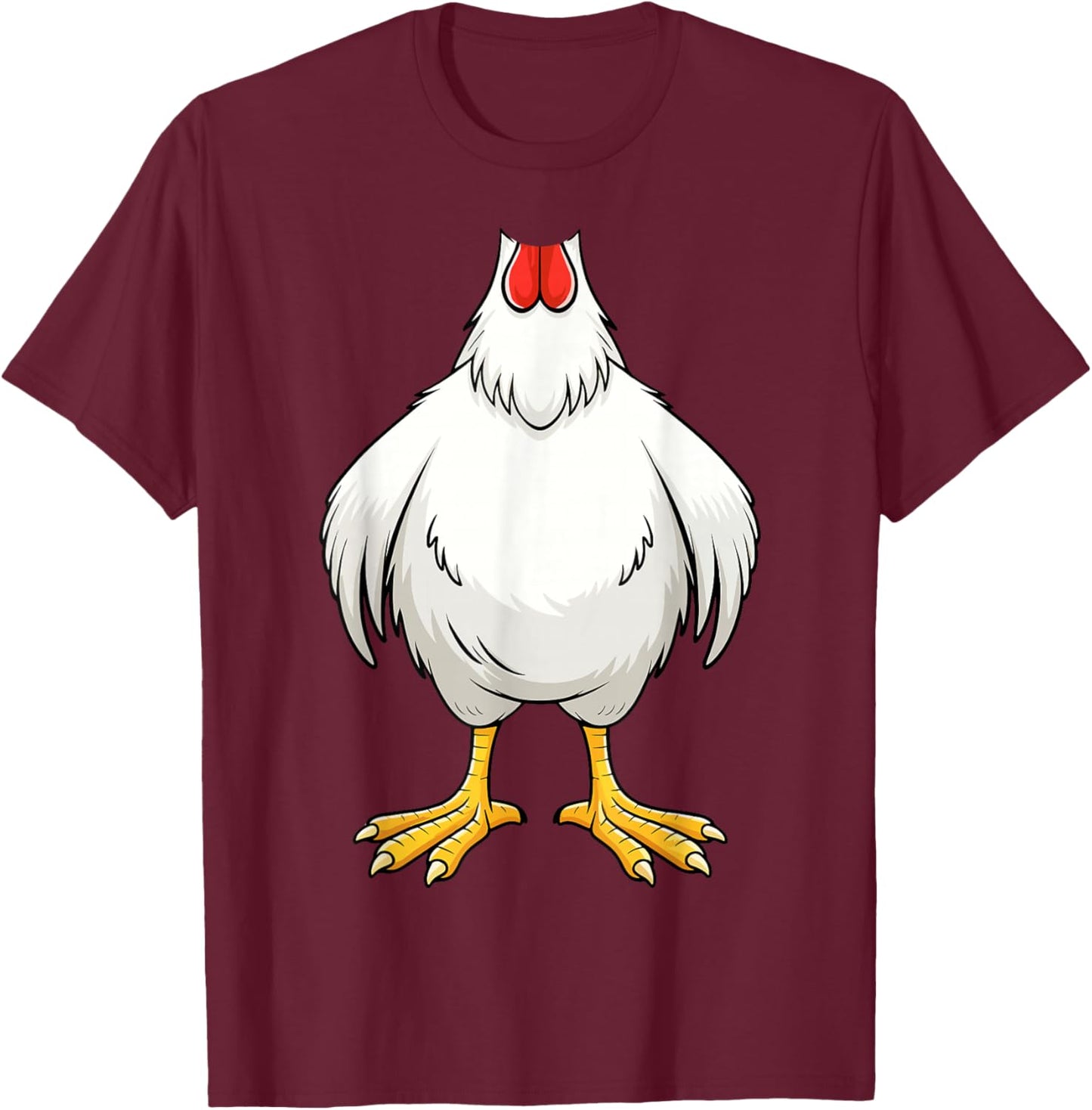 Chicken Shirt Adult Kids Men Women Chicken Hen Body Costume T-Shirt - T-Shirt | Maroon