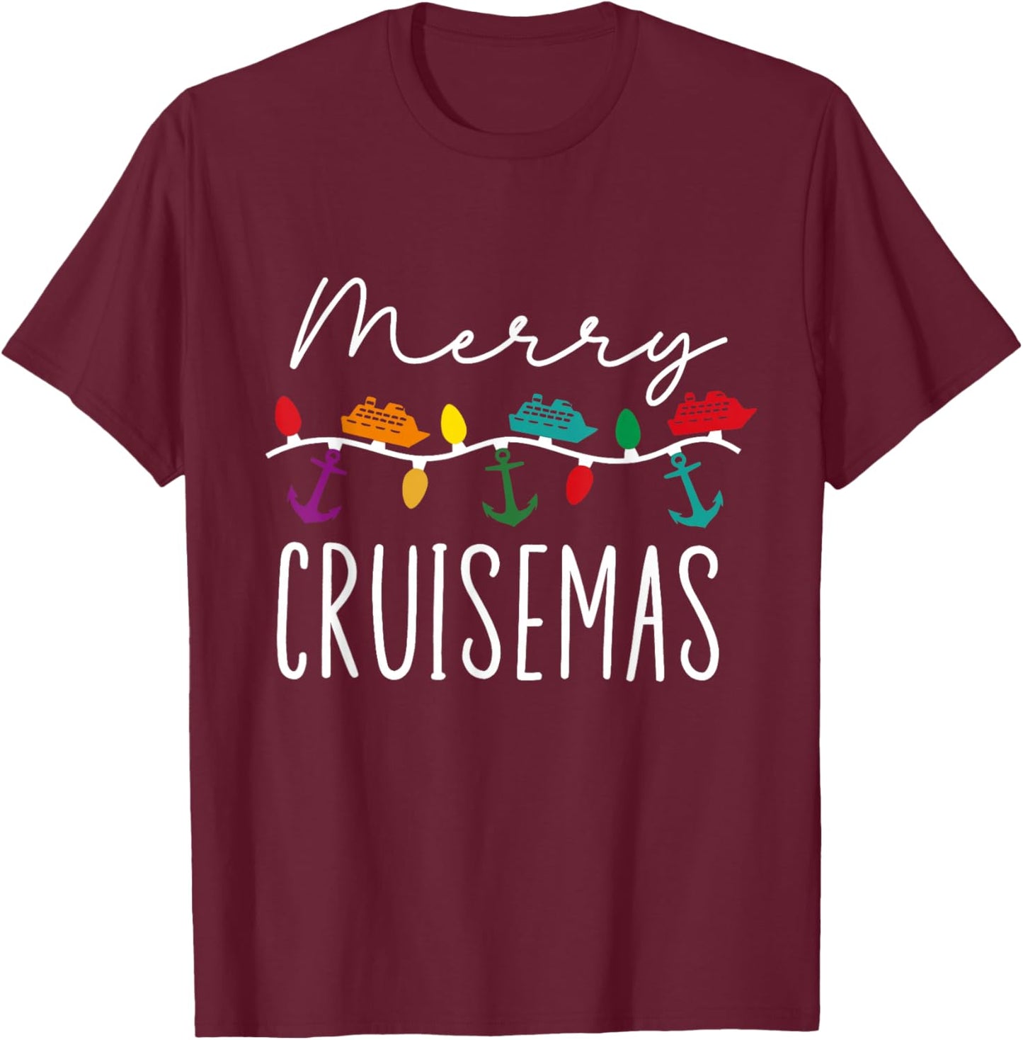 Merry Cruisemas Family Cruise Christmas Family Cruisin Crew T-Shirt - T-Shirt | Maroon