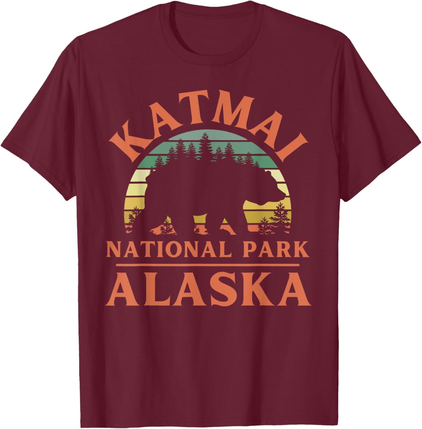 Katmai National Park T-Shirt - T-Shirt | Maroon