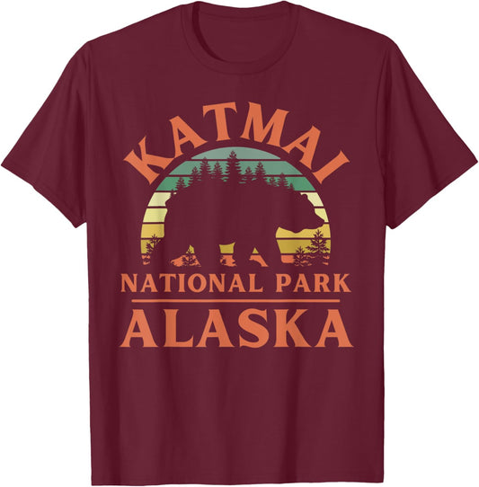 Katmai National Park T-Shirt - T-Shirt | Maroon