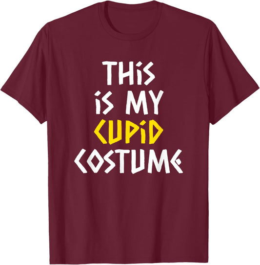 This Is My Cupid Halloween Costume Lazy Easy Last Minute T-Shirt - T-Shirt | Maroon