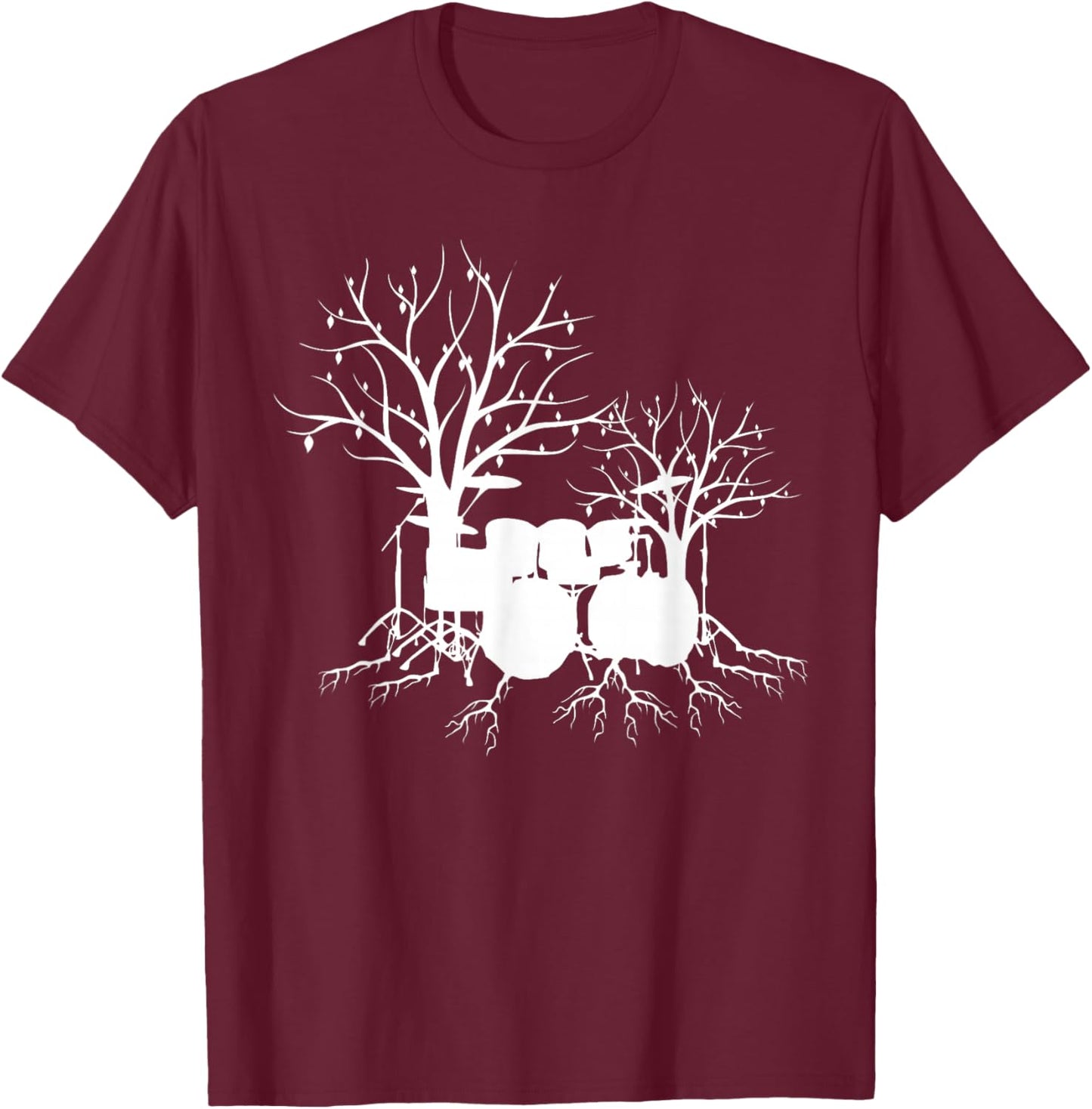 Cool Drummer Design Women Drumming Drum Set Drummer T-Shirt - T-Shirt | Maroon