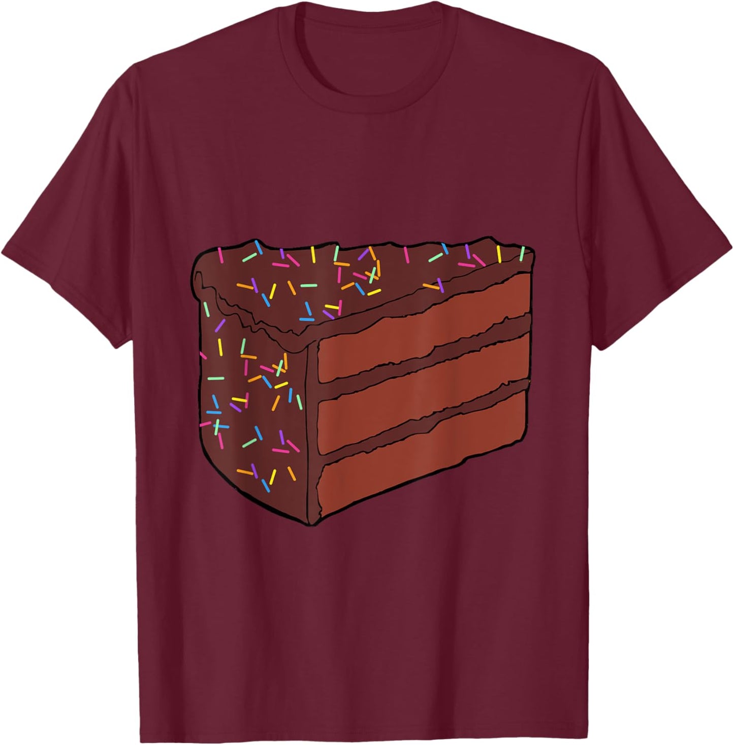 Chocolate Piece of Cake Halloween Costume Food Cosplay Party T-Shirt - T-Shirt | Maroon