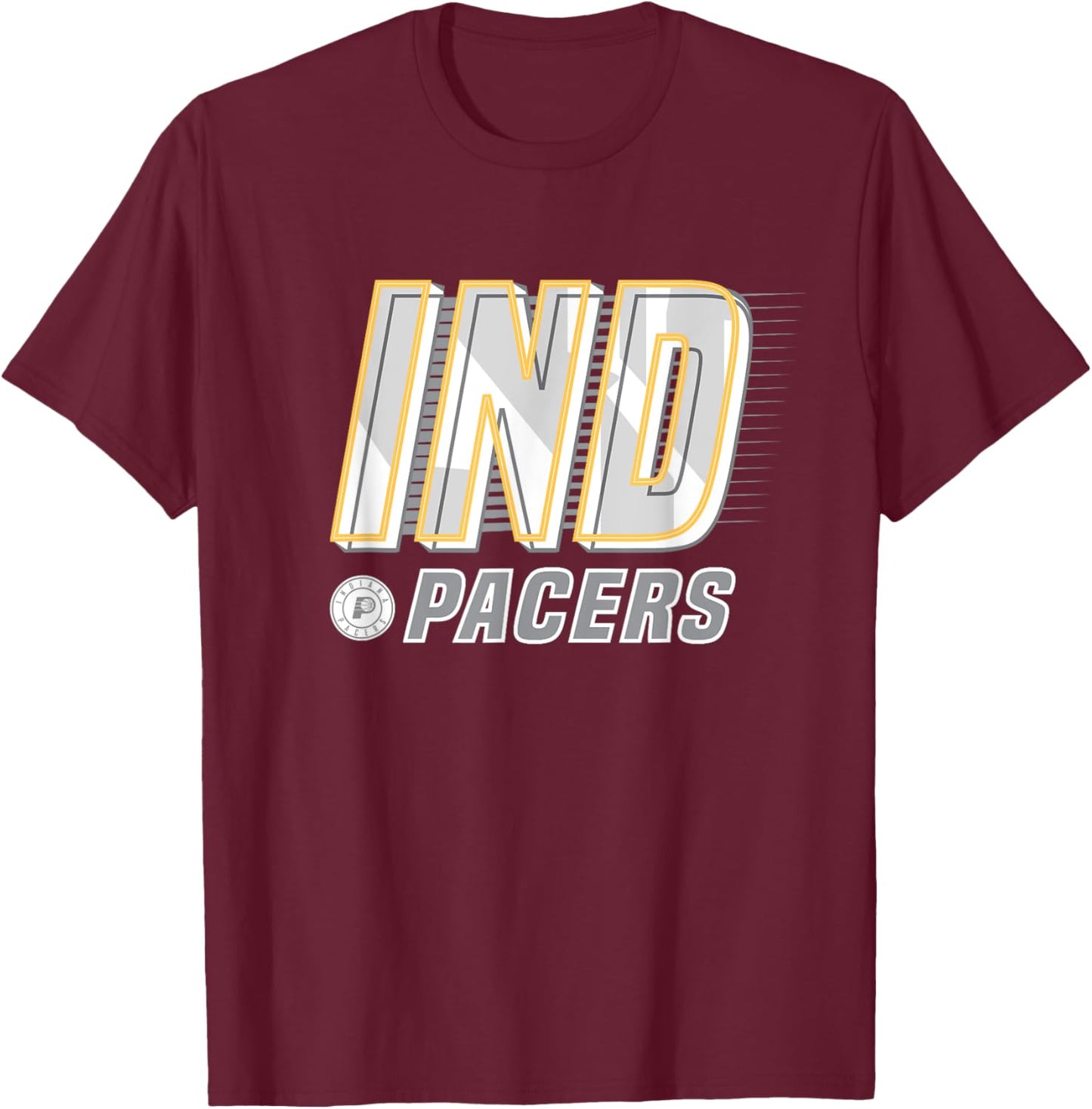 NBA Indiana Pacers Type Stack Logo T-Shirt - T-Shirt | Maroon