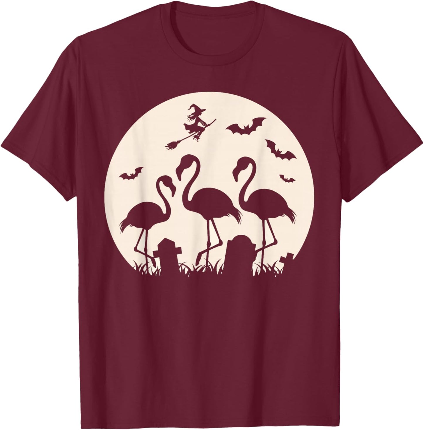 Spooky Flamingos For Halloween Flamingo Women T-Shirt - T-Shirt | Maroon