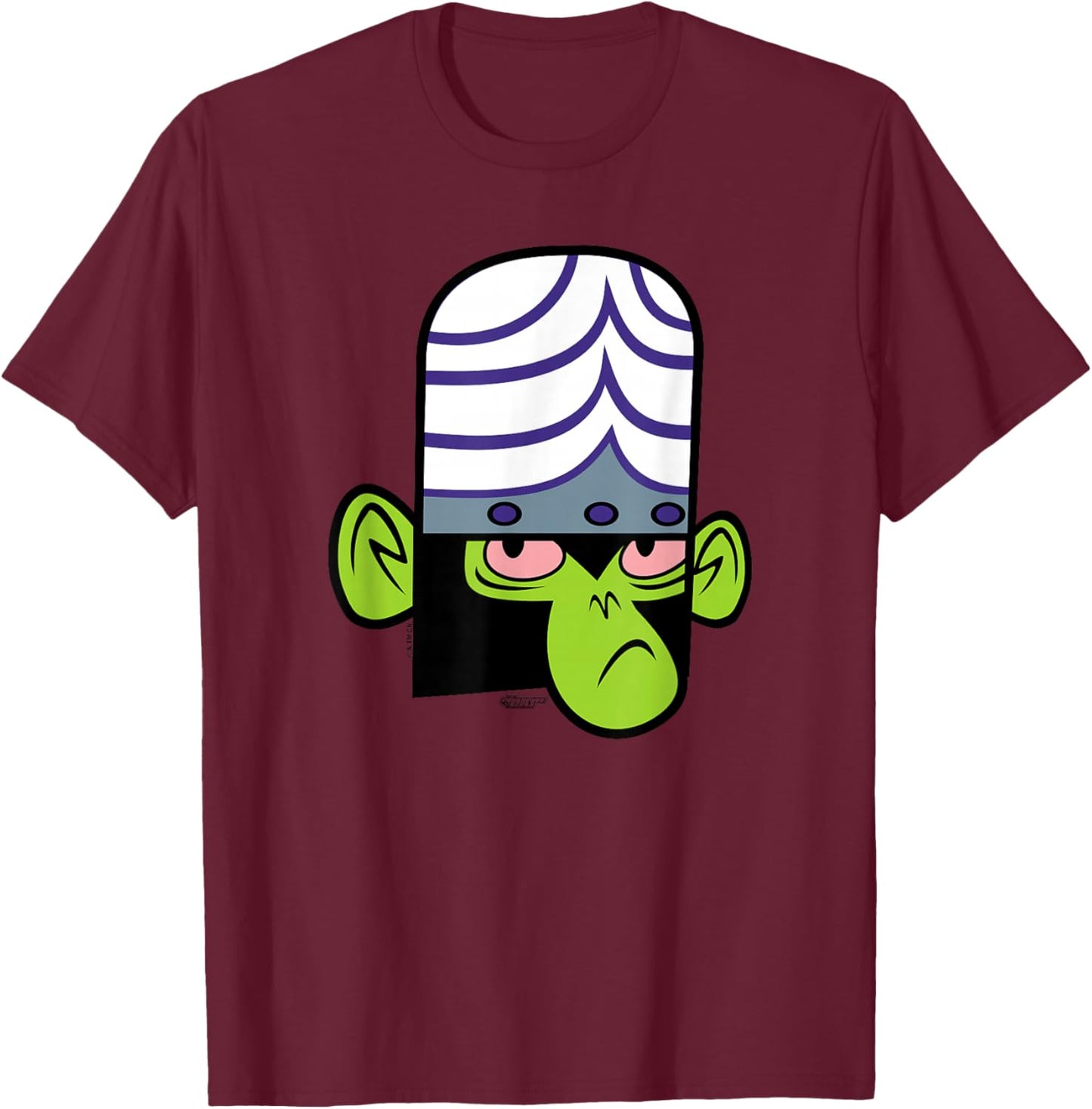 The Powerpuff Girls Mojo Jojo Face T-Shirt - T-Shirt | Maroon