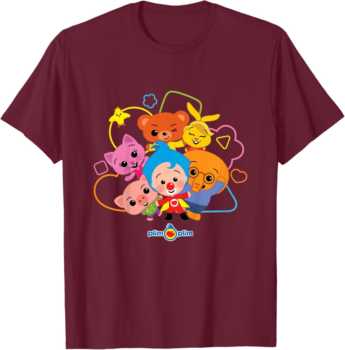 Plim Plim The Kindness Hero - Colourful Designs for Children T-Shirt - T-Shirt | Maroon
