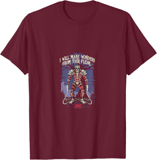 Angst: Fear the Unknown - Flesh Weaver T-Shirt - T-Shirt | Maroon