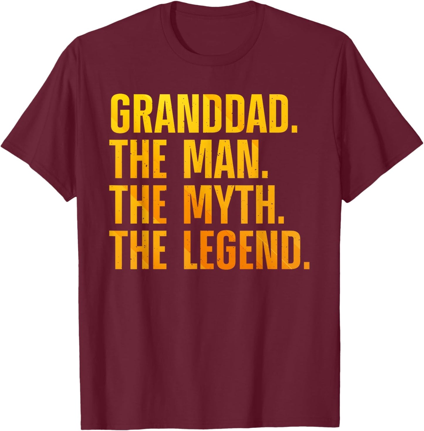 Granddad Art For Grandpa Grandfather From Grandkids Granddad T-Shirt - T-Shirt | Maroon