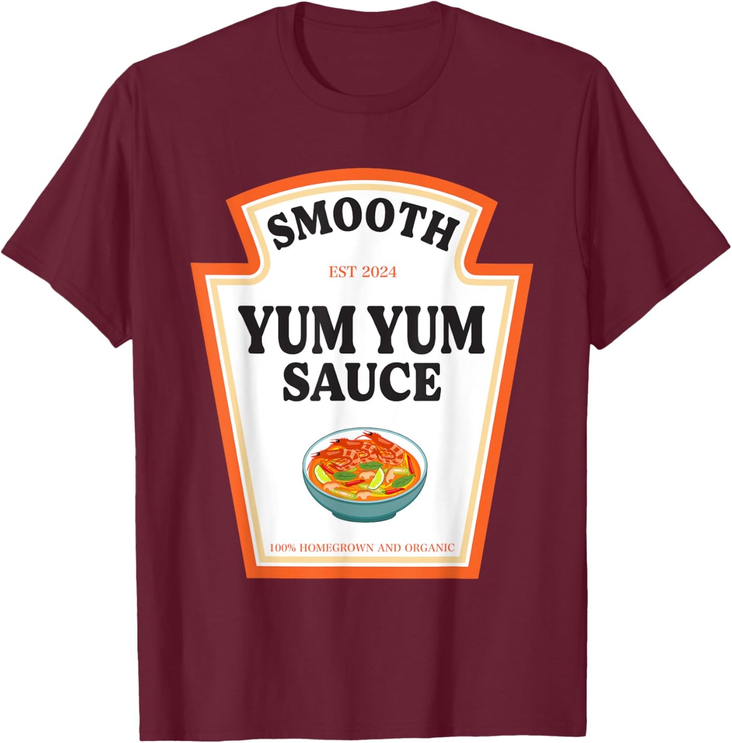 Smooth Yum Yum Sauce Condiment Costume Party Matching T-Shirt - T-Shirt | Maroon
