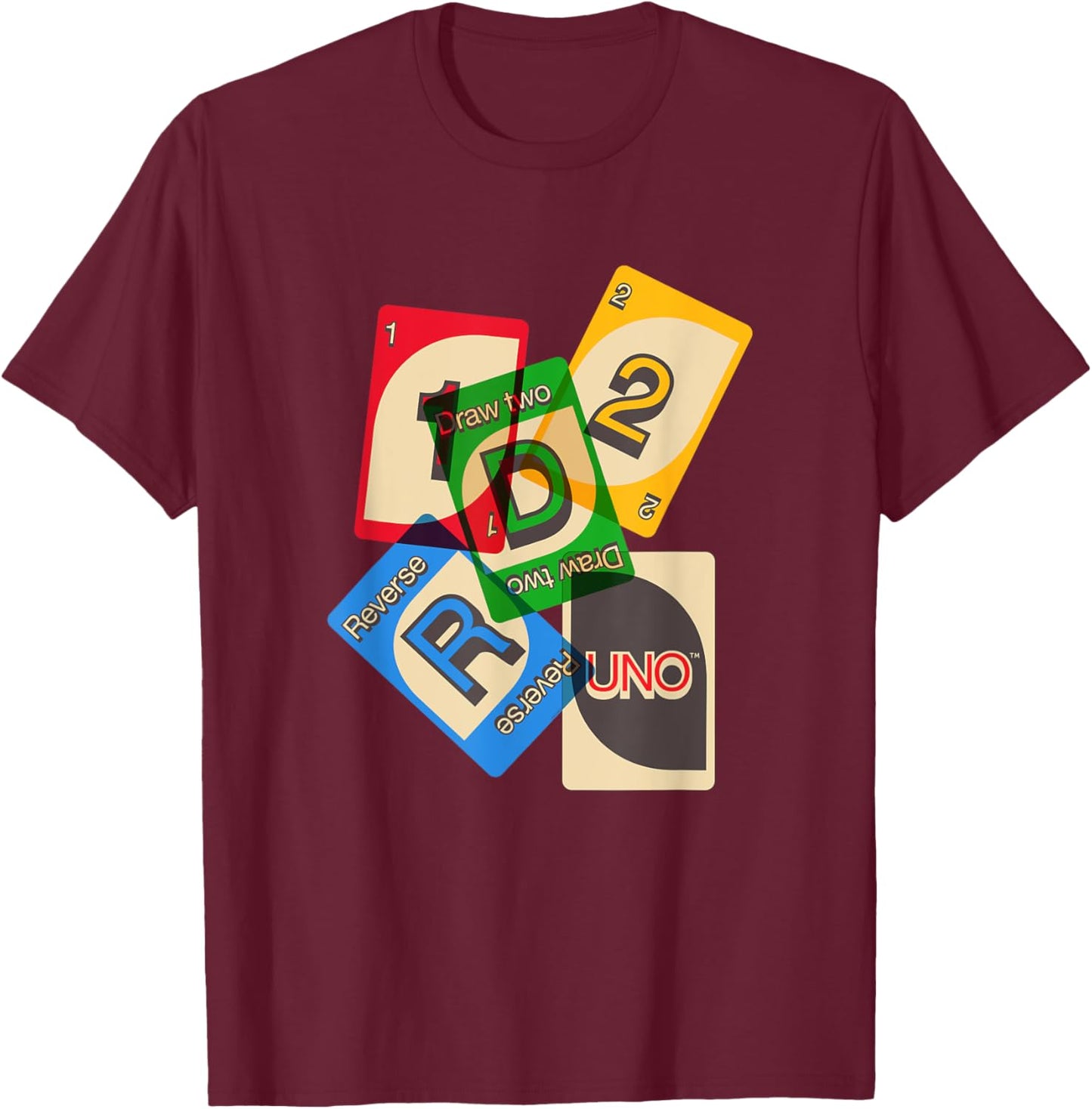 UNO Vintage Game Night T-Shirt - T-Shirt | Maroon