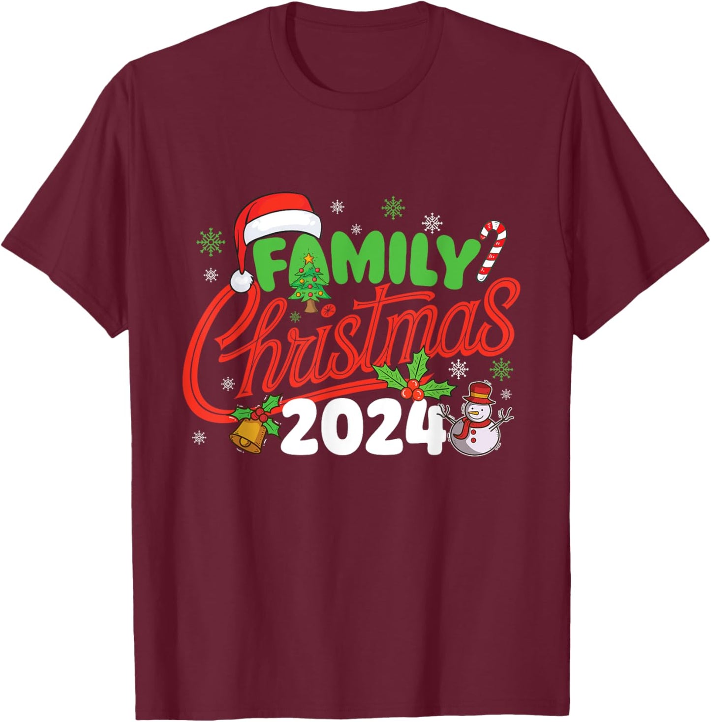 Family Christmas 2024 - Xmas Christmas Squad T-Shirt - T-Shirt | Maroon
