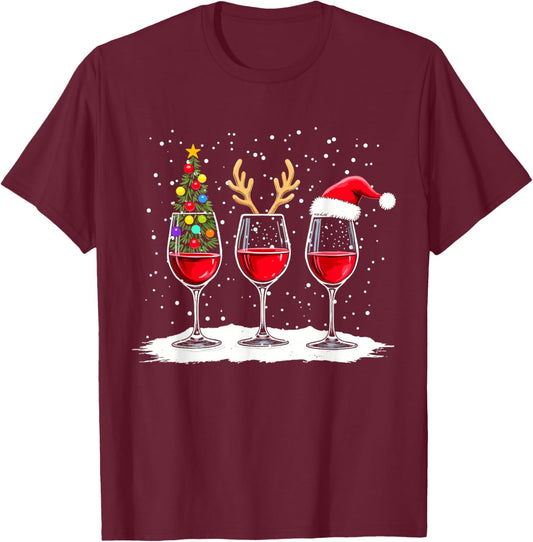Funny Xmas Outfit Adult Couples Christmas Pajamas T-Shirt - T-Shirt | Maroon