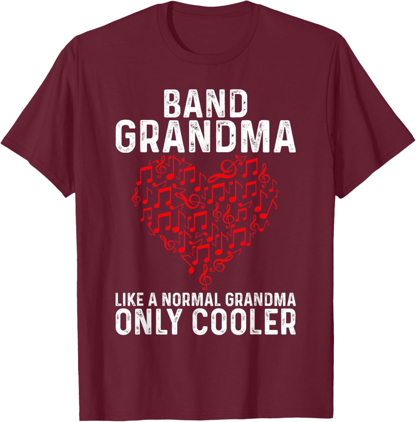 Funny Marching Band Grandma Music Lover Percussion Mom T-Shirt - T-Shirt | Maroon