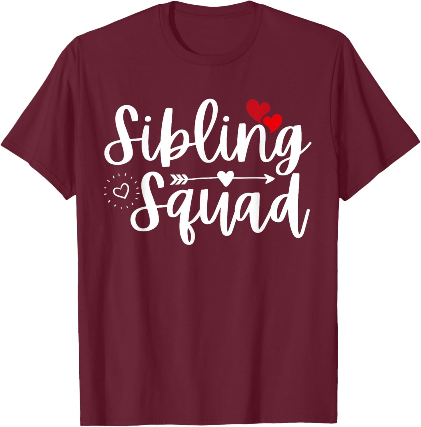 Funny Sibling Squad Family Matching Sister Brother Siblings T-Shirt - T-Shirt | Maroon