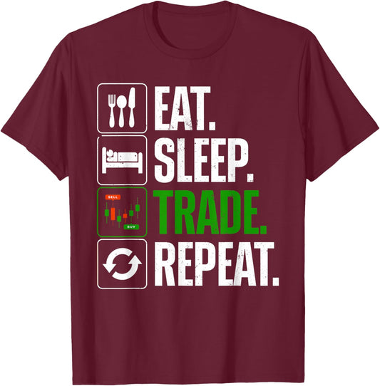 Best Stock Market Art Women Stock Trader Day Trading T-Shirt - T-Shirt | Maroon