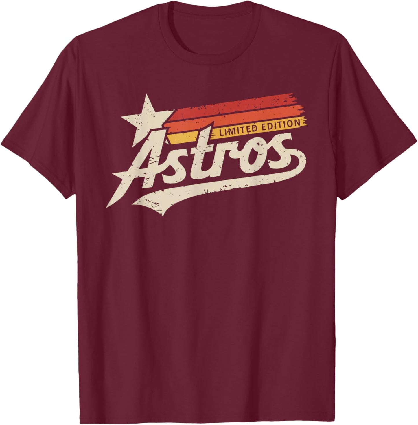 Vintage Astros Retro Style Classic T-Shirt - T-Shirt | Maroon