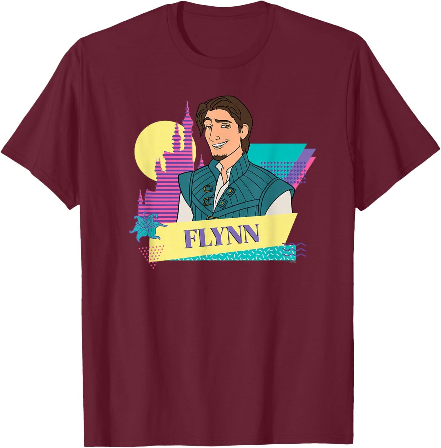 Disney Tangled Retro Couples Matching Flynn Rider T-Shirt - T-Shirt | Maroon