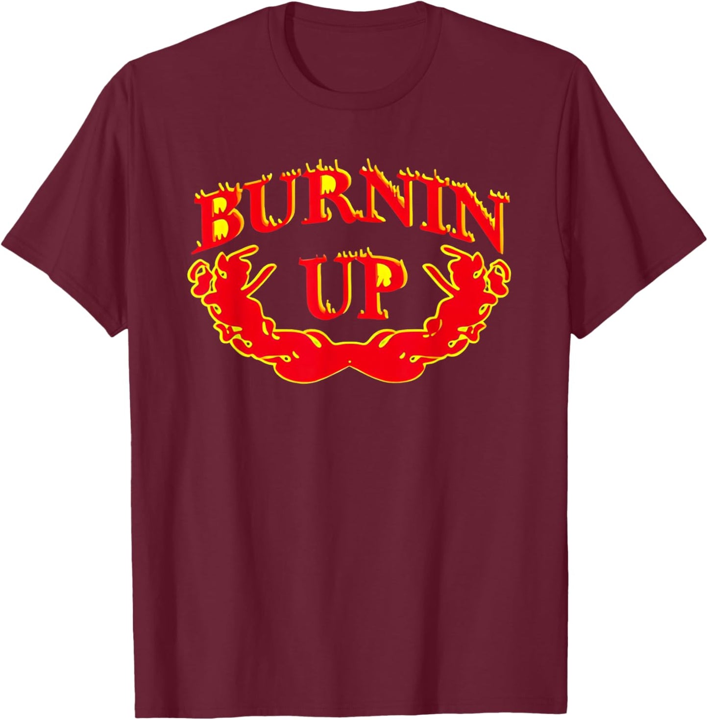 Burnin Up Flame Vintage Jonas T-Shirt - T-Shirt | Maroon