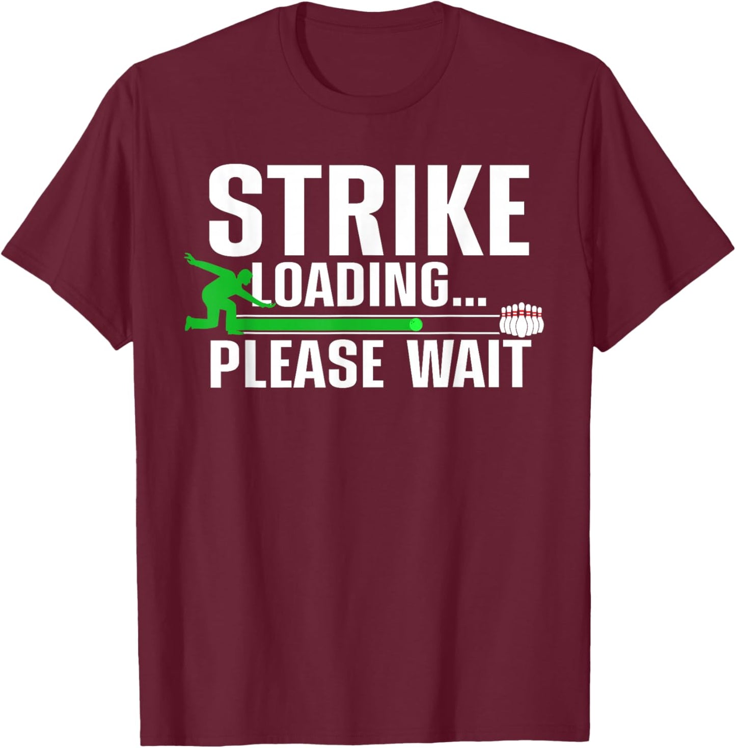 Funny Bowling Design Women Kids Bowling Lover Bowler T-Shirt - T-Shirt | Maroon