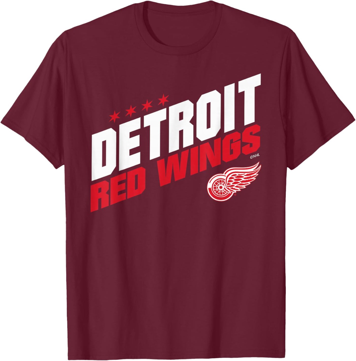 Detroit Red Wings Fuel Black Officially Licensed T-Shirt - T-Shirt | Maroon