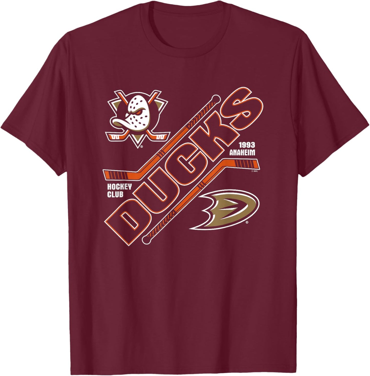 Anaheim Ducks Force Black Officially Licensed T-Shirt - T-Shirt | Maroon