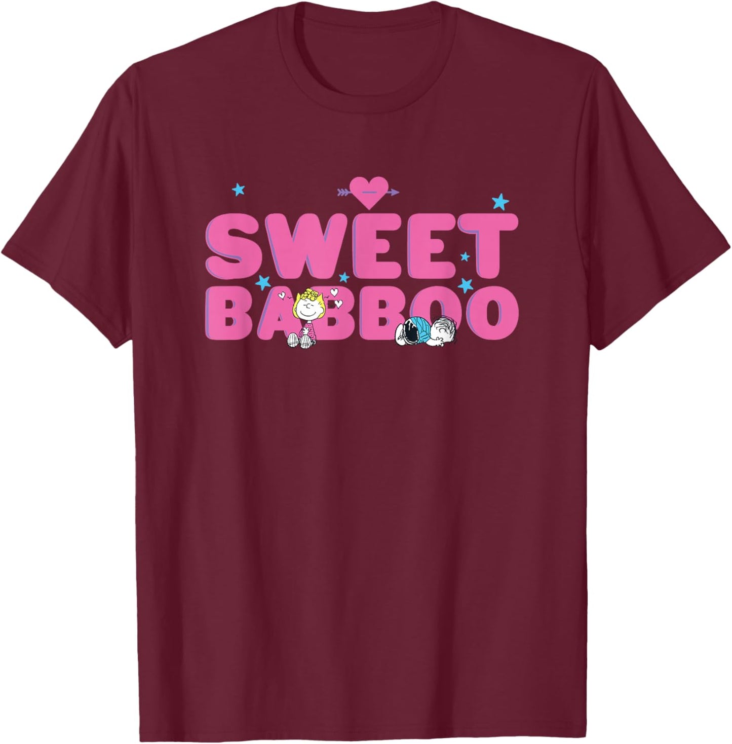 Peanuts Sweet Babboo Valentines Day T-Shirt - T-Shirt | Maroon