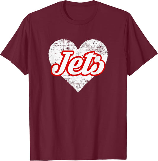 Adams Central Jets Over Heart T-Shirt - T-Shirt | Maroon