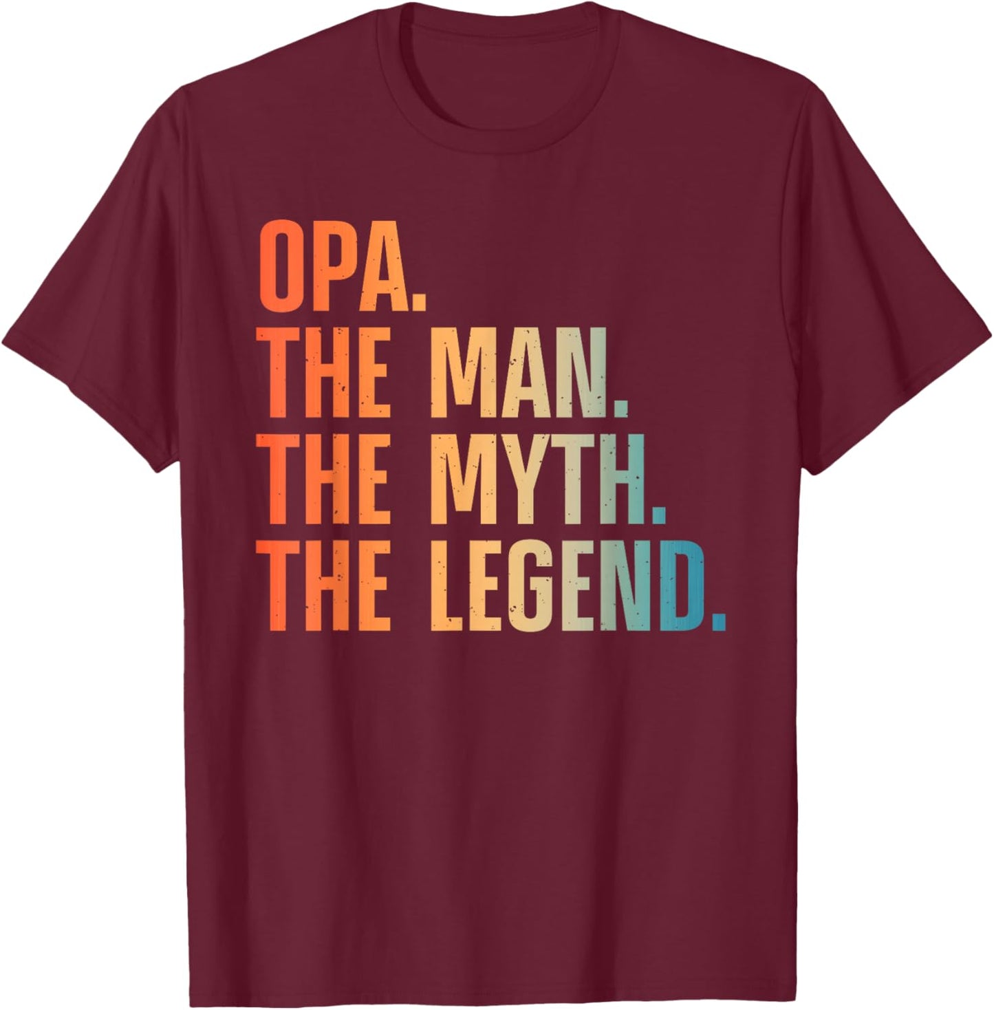 Funny Opa Design For Grandpa Grandfather From Grandkids Opa T-Shirt - T-Shirt | Maroon
