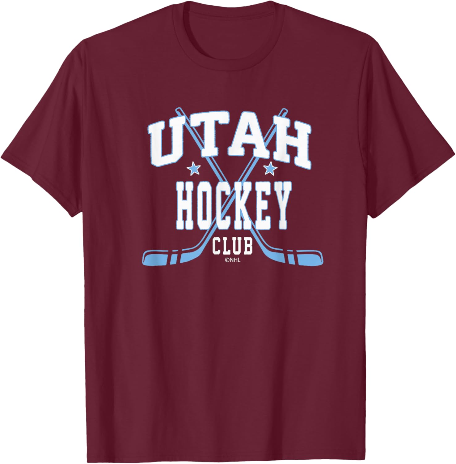 Utah Hockey Club Stars Officially Licensed T-Shirt - T-Shirt | Maroon