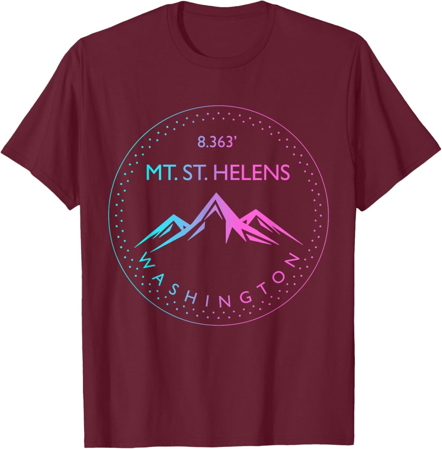 Mt. St. Helens Washington Mountaineering Hiking Climber T-Shirt - T-Shirt | Maroon