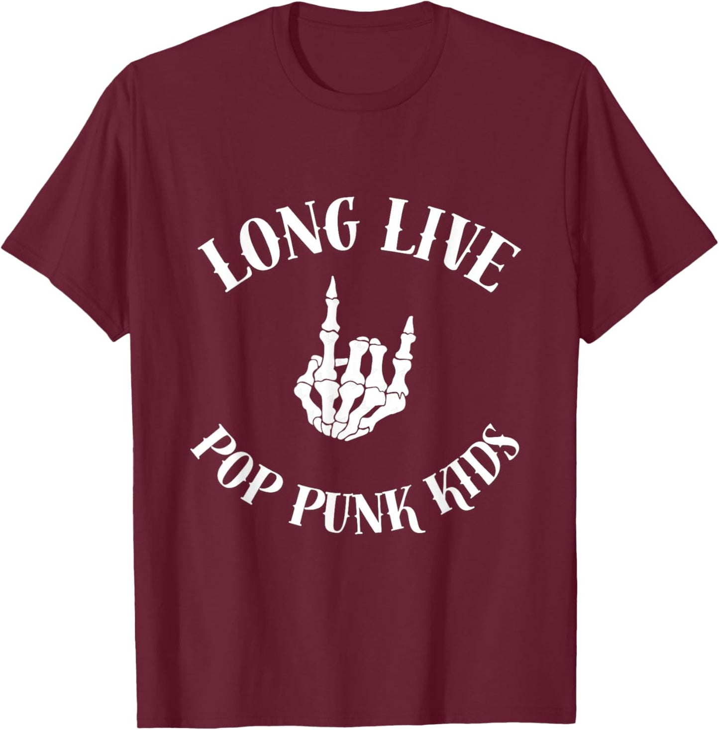 Long Live Pop Punk Kids T-Shirt - T-Shirt | Maroon