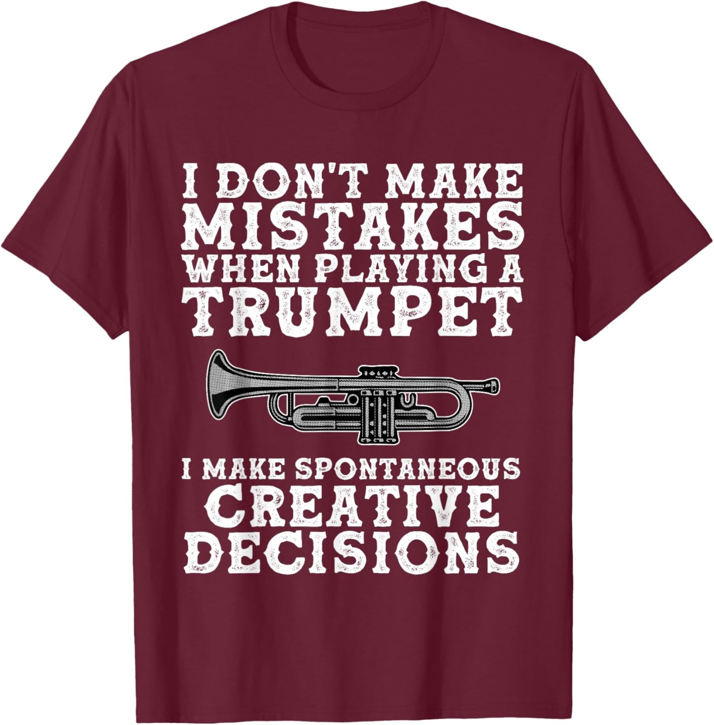 Funny Trumpet Art Women Trumpetist Trumpet Player T-Shirt - T-Shirt | Maroon