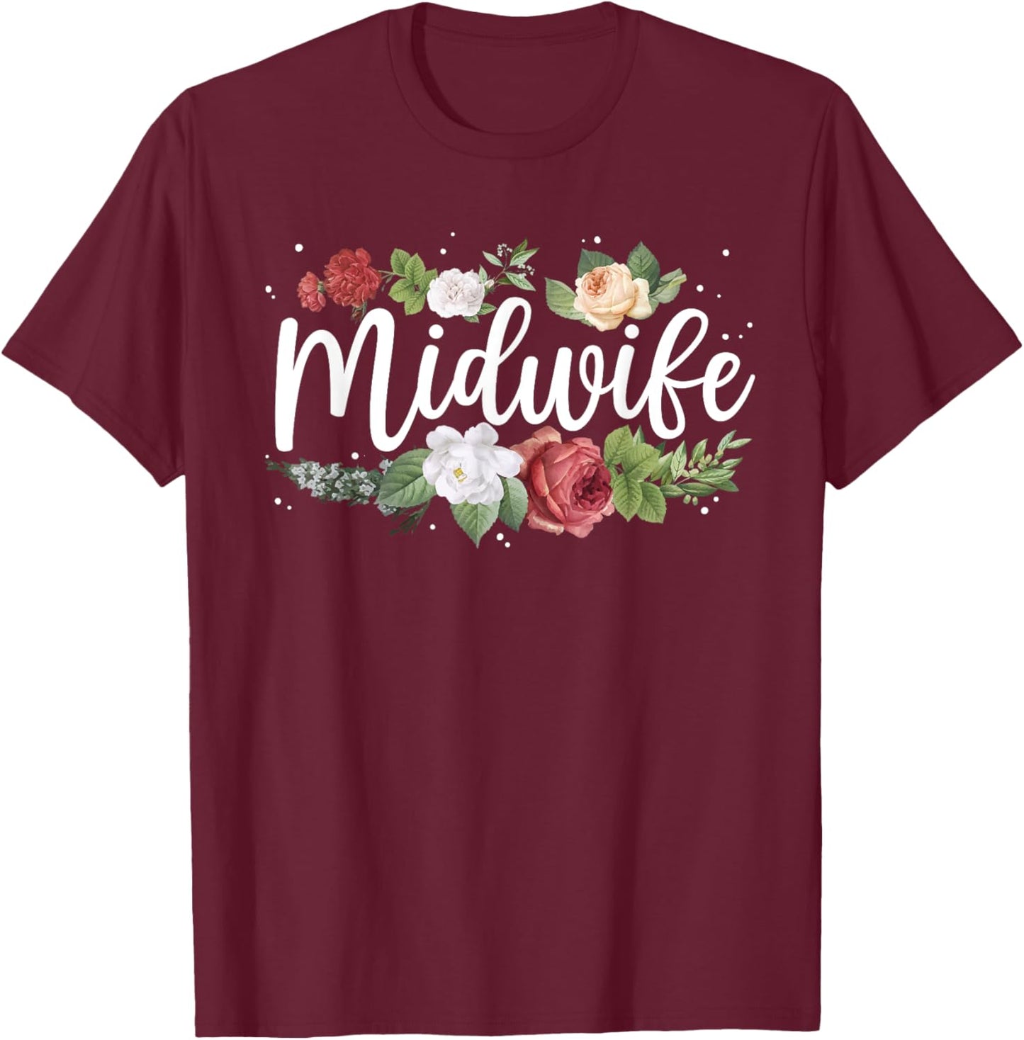 Cool Midwife Design Girls Midwifery Birth Midwife T-Shirt - T-Shirt | Maroon