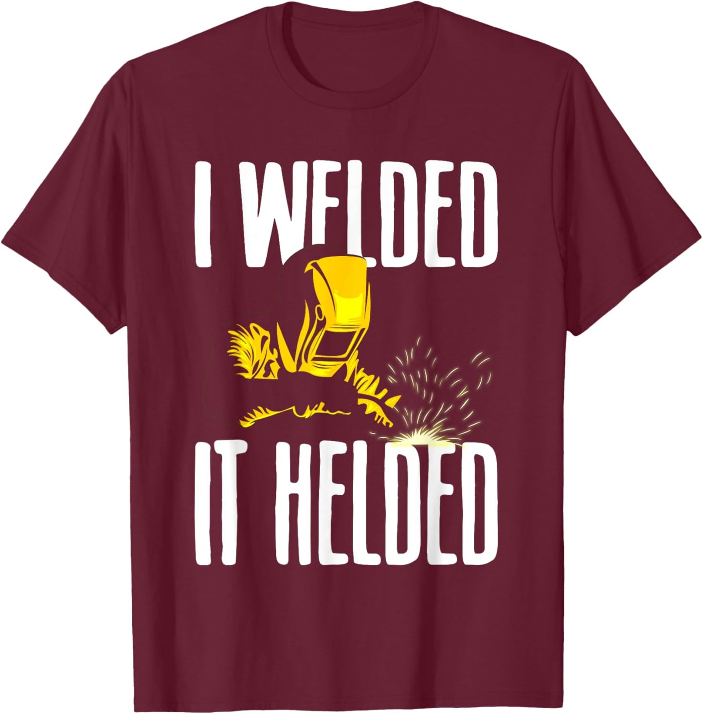Unique Welding Art Women TIG & MIG Welder Welding T-Shirt - T-Shirt | Maroon