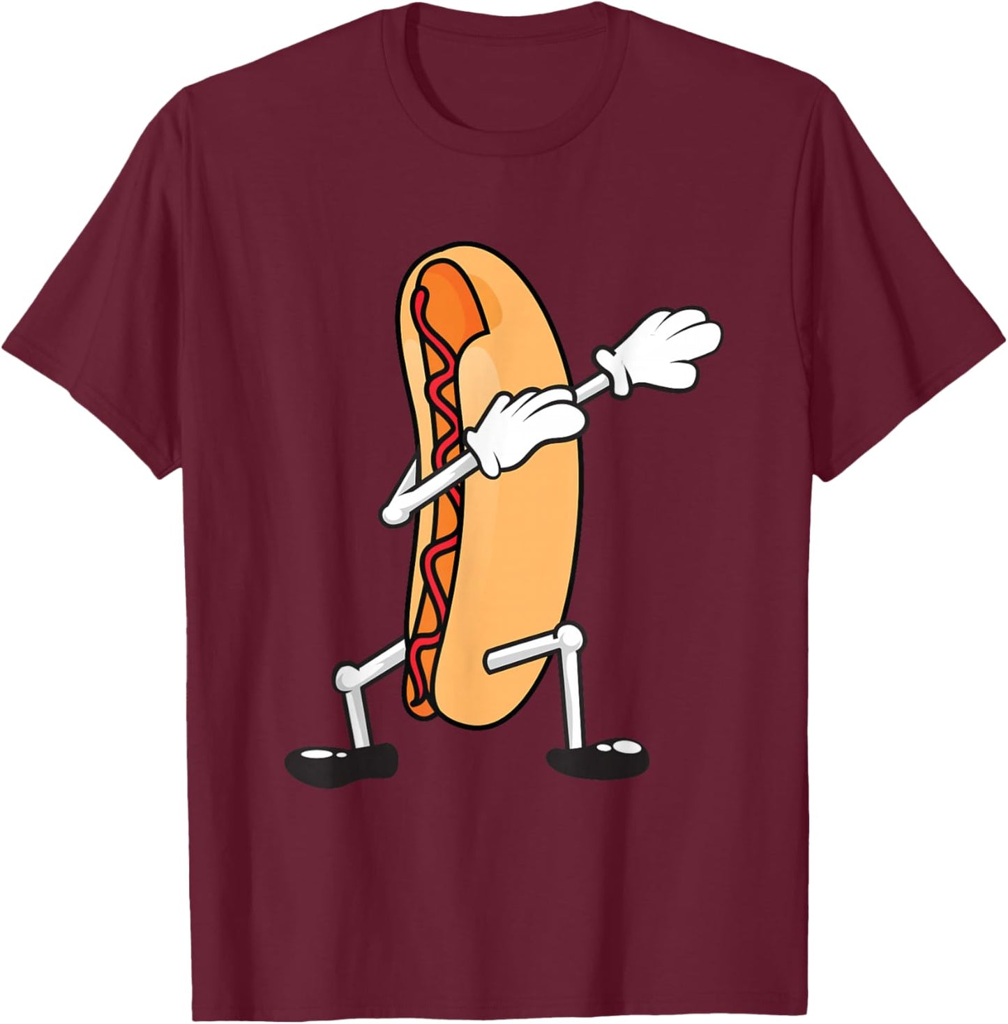 Cool Hot Dog Outfit Women Adult Hotdog Lover Hot Dog T-Shirt - T-Shirt | Maroon