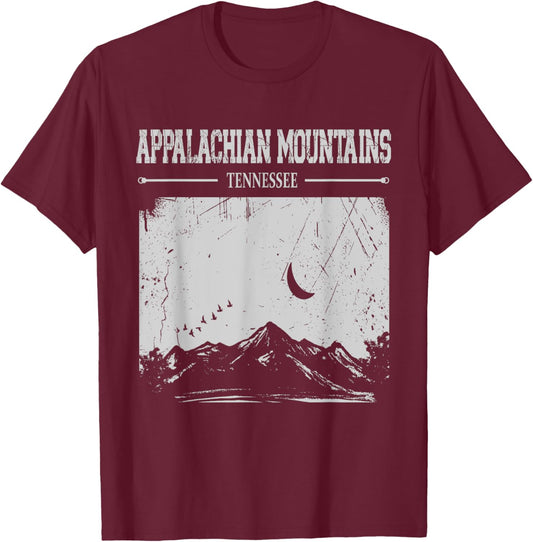 Appalachian Mountains Tennessee Trail USA Nature Hiking T-Shirt - T-Shirt | Maroon